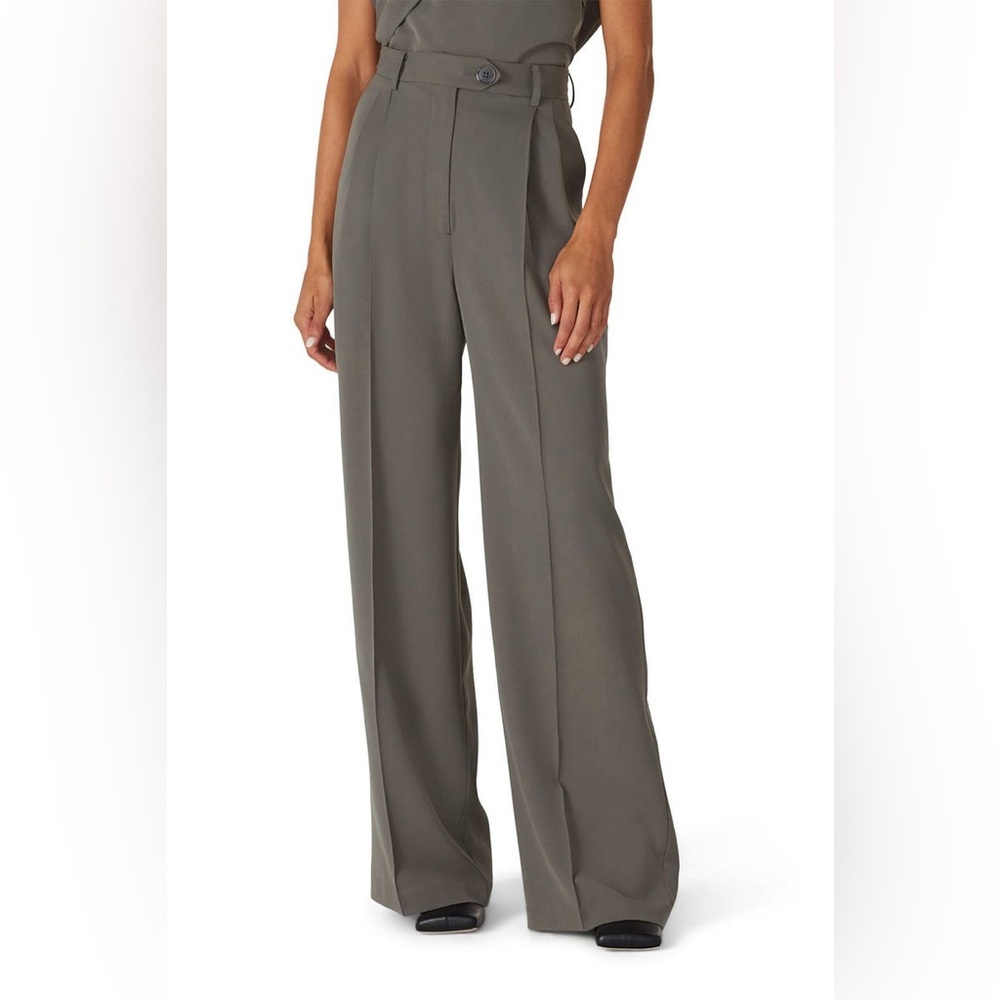 Beaufille Burnell Wide Leg High Rise Trousers Grey Women's Size 8 career office‎ - Picture 10 of 10